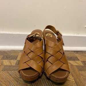 Tory Burch Brown Sandal Wedges